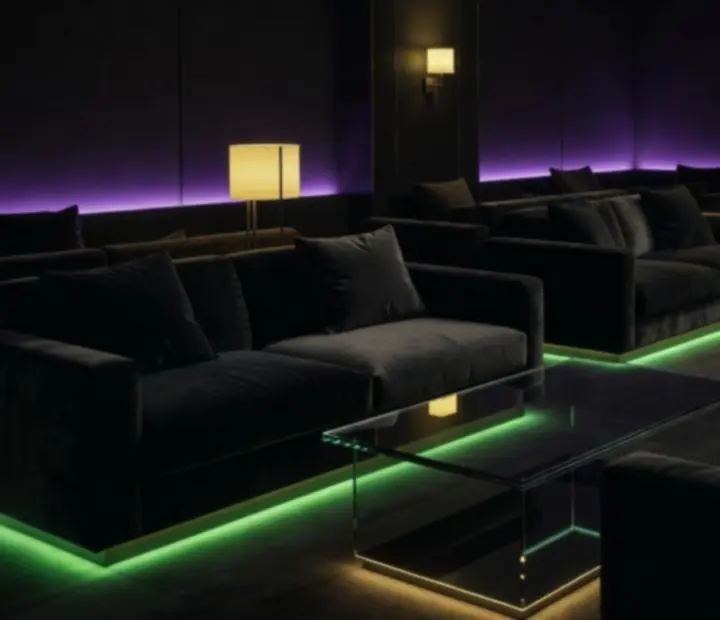 Lume Lounge elegáns, sötét tónusú belső tere kényelmes ülőhelyekkel