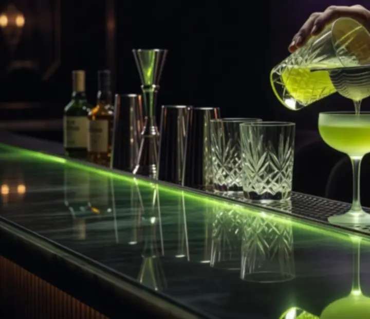 Signature koktél készítése a Lume Lounge bárpultjánál